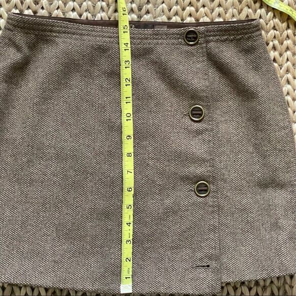 Prana Nicky Wrap Side Button Mini Skirt Espresso Brown Size 2 - Picture 4 of 8